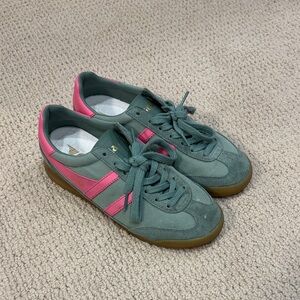 Gola Olive and Pink Casual Sneakers